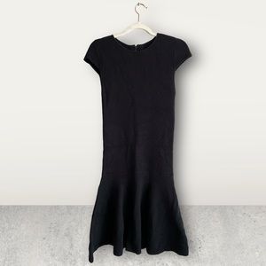 Alice and Olivia drop waist black wool dress size 4